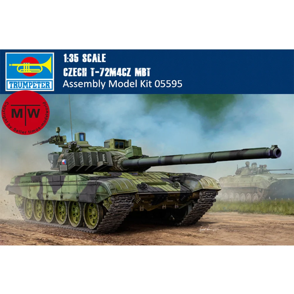 

Trumpeter 05595 1/35 Scale Czech T-72M4CZ Main Battle Tank Military Plastic Assembly Model Kits