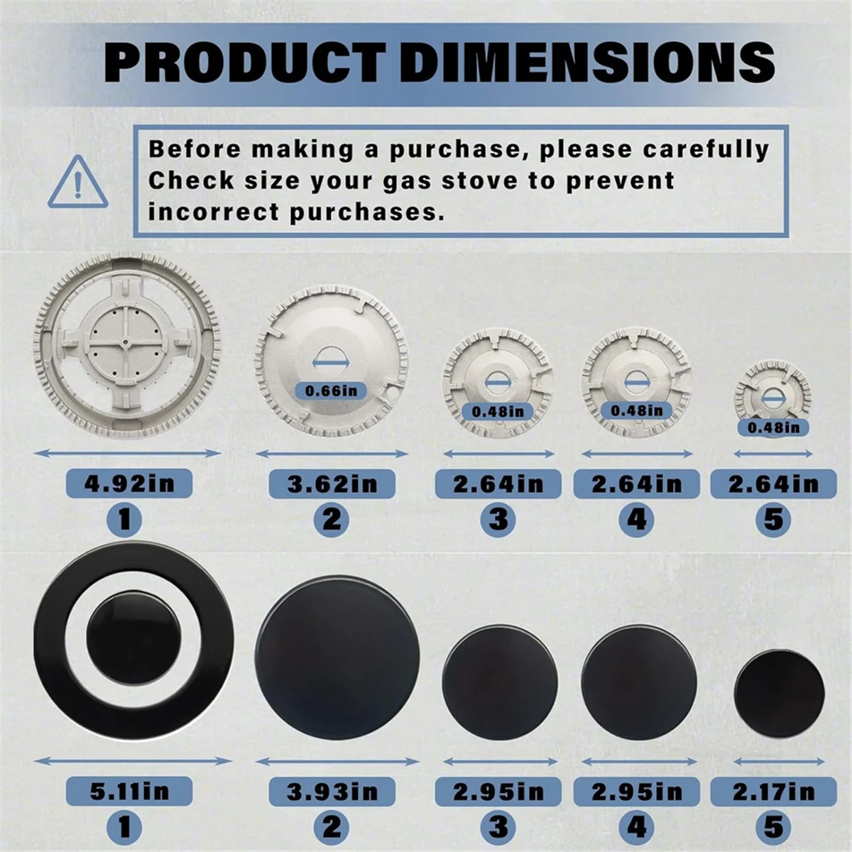 New Gas Stove Burner Caps,Gas Stove Burner Caps Set 5 PS,Burner Caps for SABAF Stove Top Covers Replacement for SABAF Stoves