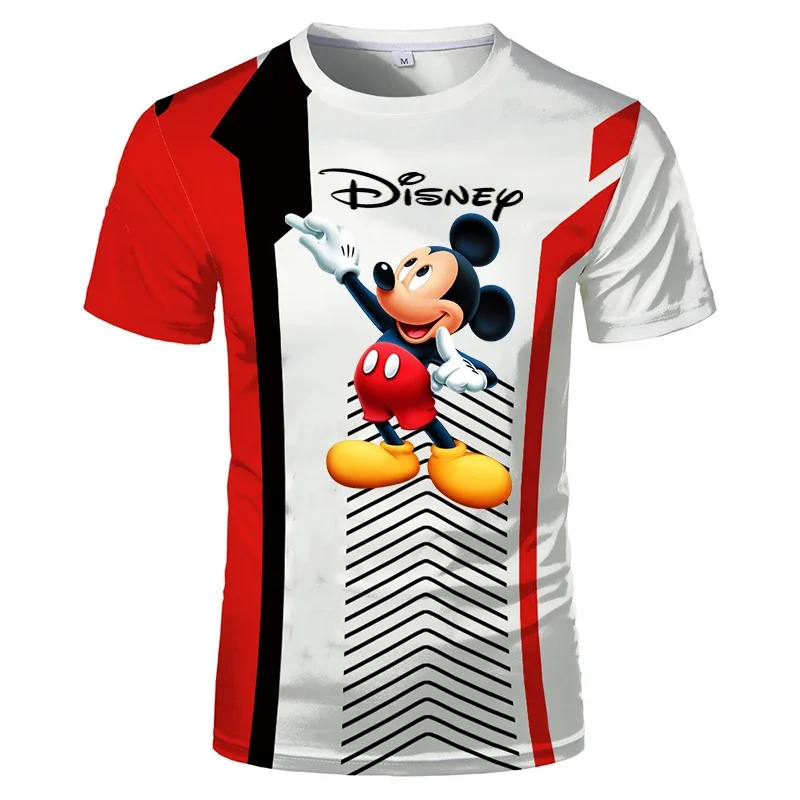 T-shirt da uomo 2024 t-shirt per bambini topolino stampata in 3D Disney Fashion Cartoon t-shirt ragazzi ragazze Unisex Top