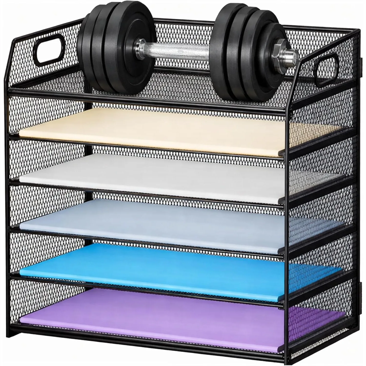 

6 Tier Desk Organizer, Heavy-Duty Thick Metal Letter Tray, Large Capacity File Organizer for Home Office & Classroom