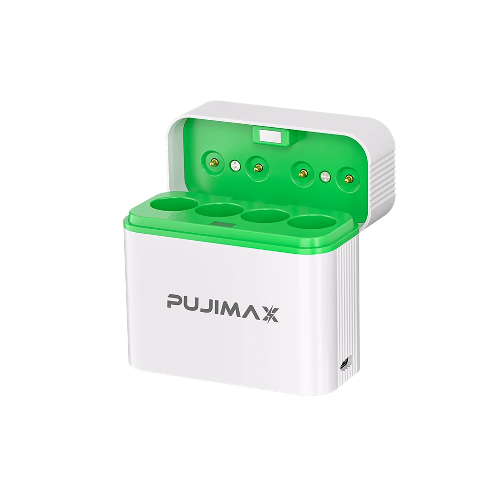 Ładowarka PUJIMAX 4-slotowa 1.2V Ni-MH/Ni-Cd, inteligentna ładowarka do akumulatorów AA/AAA z kablem Type C — zdjęcie produktu 7