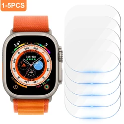 1-5PCS Tempered Glass for Apple Watch Ultra 49mm Waterproof Anti-Scratch Screen Protector for Apple Watch Ultra Accessories