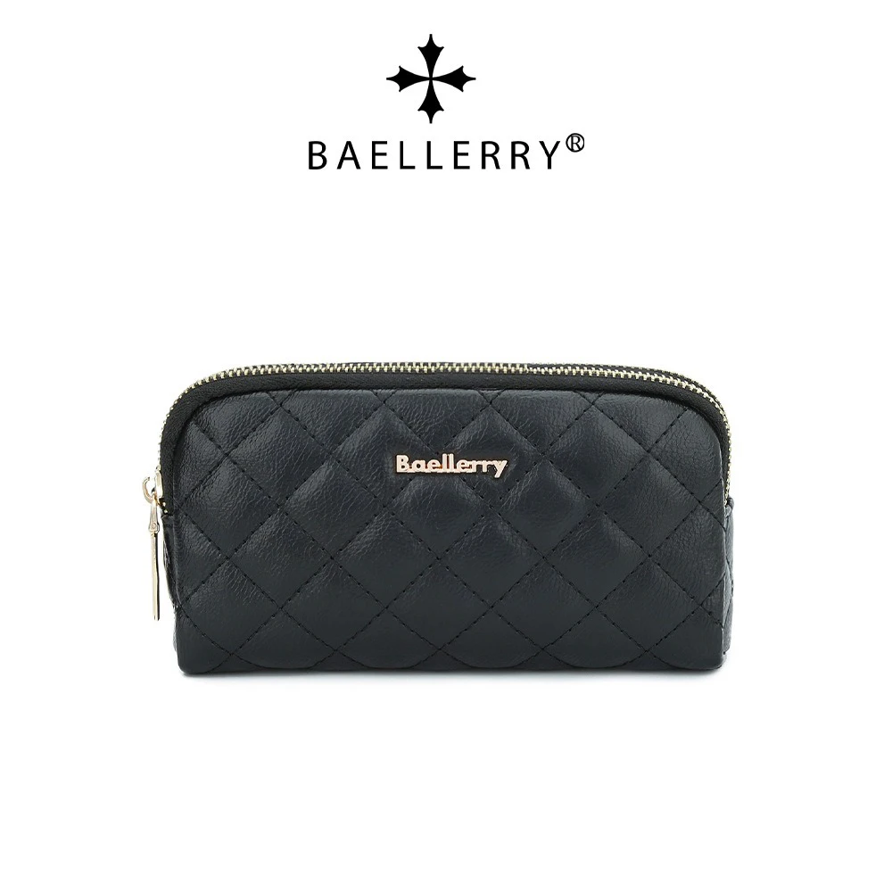 

Женский длинный стеганый клатч на запястье Baellerry с двойной молнией, кошелек для телефона большой емкости, модная сумка через плечо