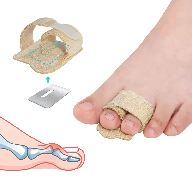 1 piece hammer toe splint support foot pad to correct hallux valgus overlap orthotic device
