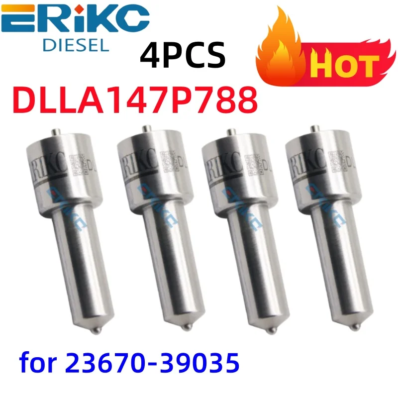 

4pc DLLA147P788 Diesel Fuel Pump Injector Nozzle DLLA 147P 788 Common Rail Injector Spray Nozzle DLLA 147P788 For 23670-39035
