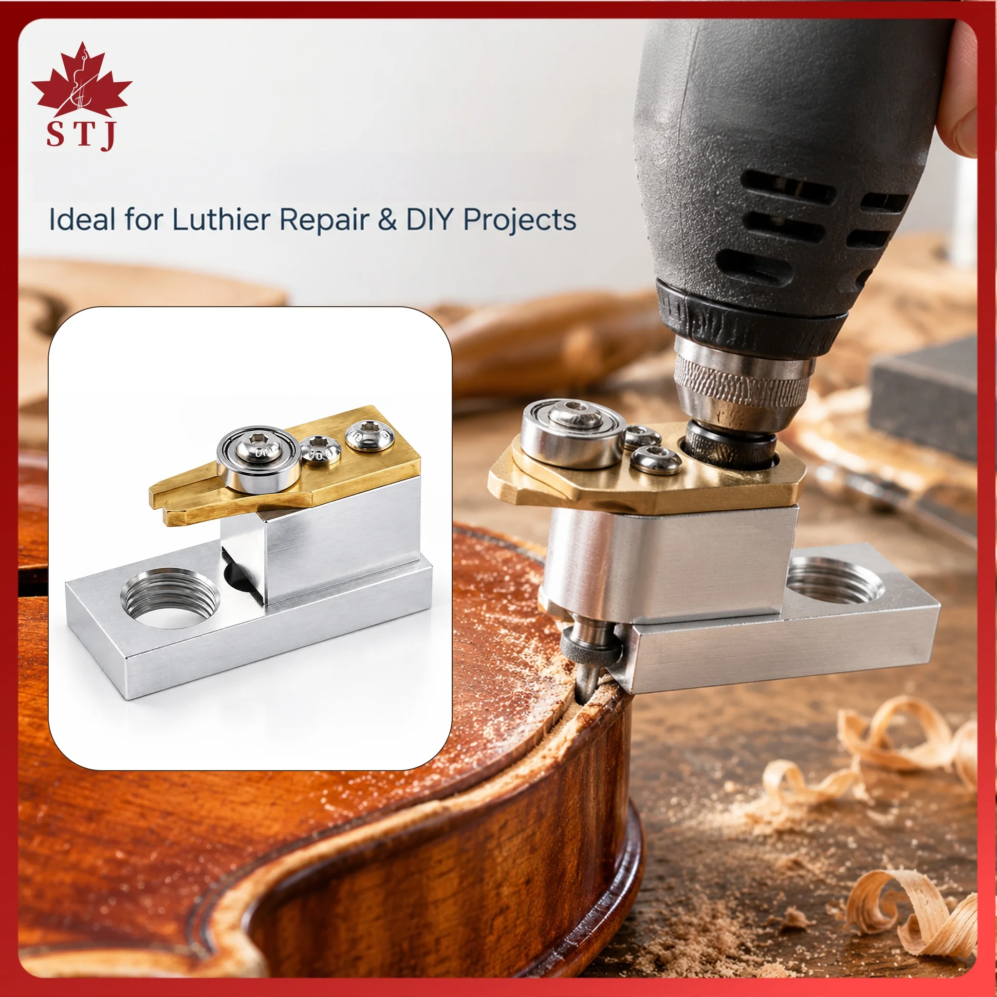Groove Best Cutter Luthier Tool, Perfect Violin&Cello Professional Electric Purfling Adjustable Stand