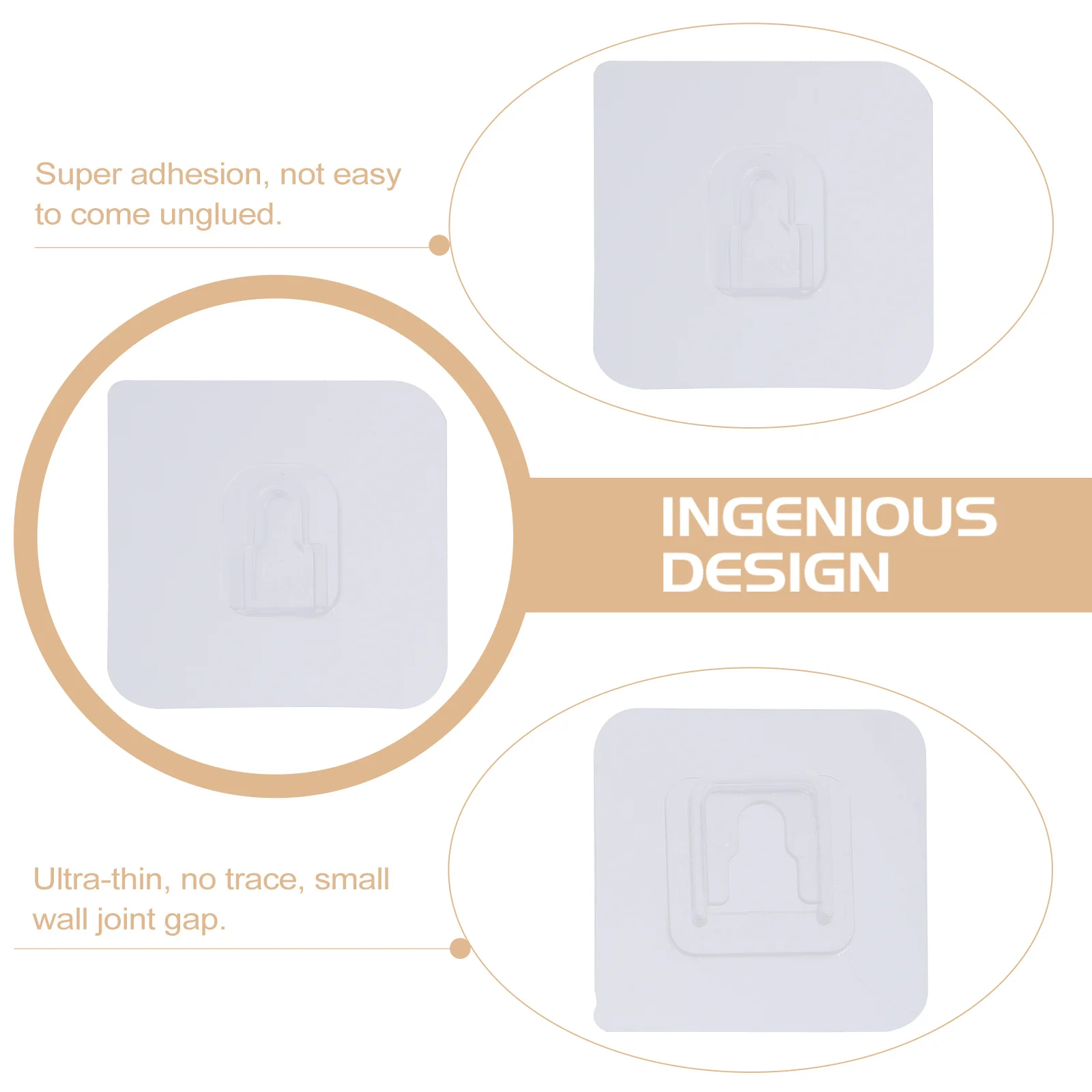 40 pezzi adesivi con fibbia di stoccaggio adesivi ultrasottili fibbie a parete senza chiodi senza installazione di perforazione fibbia da parete appiccicosa