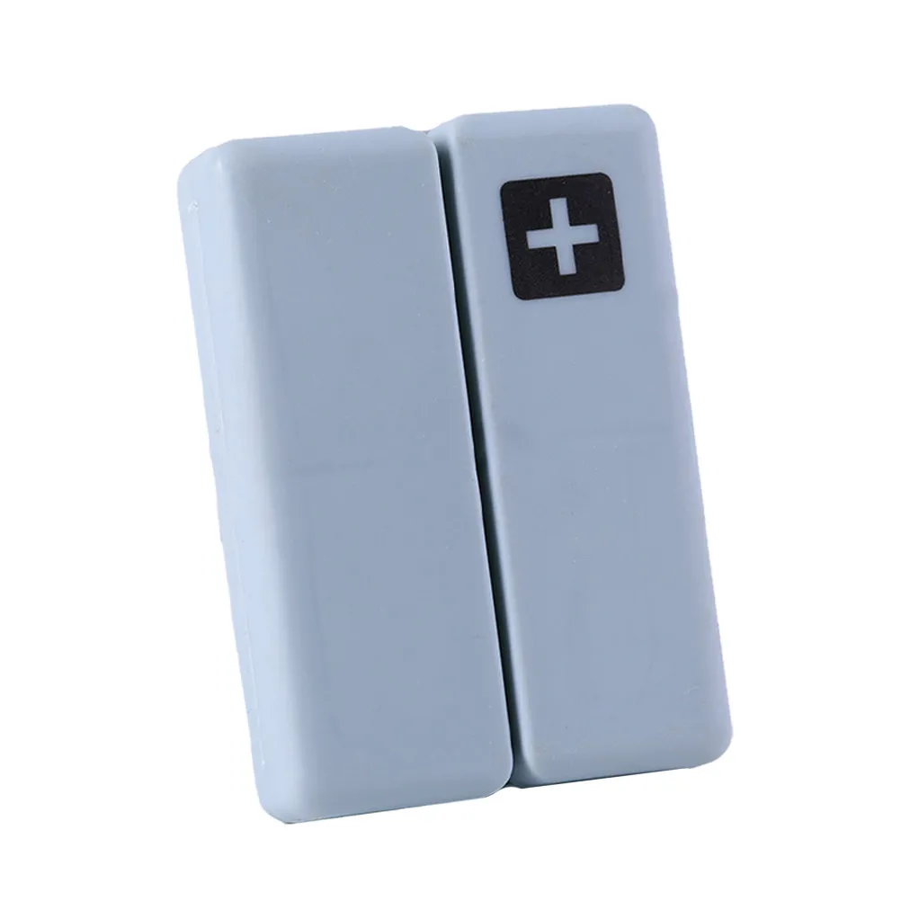 2Pcs Portable Pill Box Foldable Plastic Weekly 7 Compartment Medicine Storage Container Magnetic Simple Case for Home Travel Use