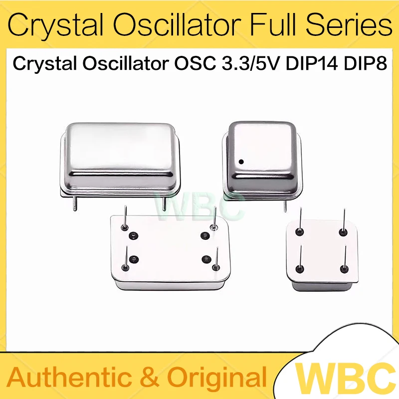 2PCS OSC3.3/5V DIP14 DIP8 Crystal Oscillator 1.8432MHz 2M 3.579545MHz 4M 4.9152MHz 6M 8M 10M 11.0592MHz 12M 12.288MHz 16.9344MHz