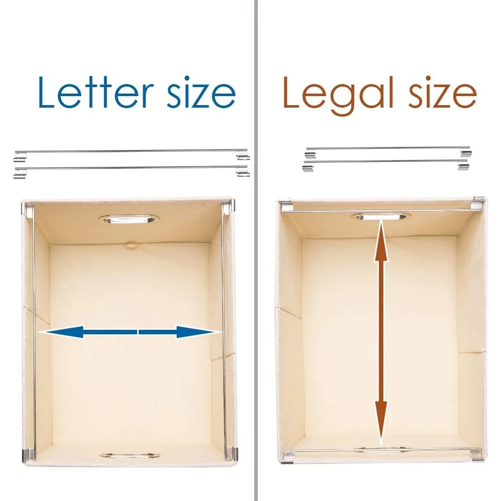 Складной органайзер для файлов, набор из 2 декоративных контейнеров для хранения, портативная система хранения документов, офисная домашняя организация