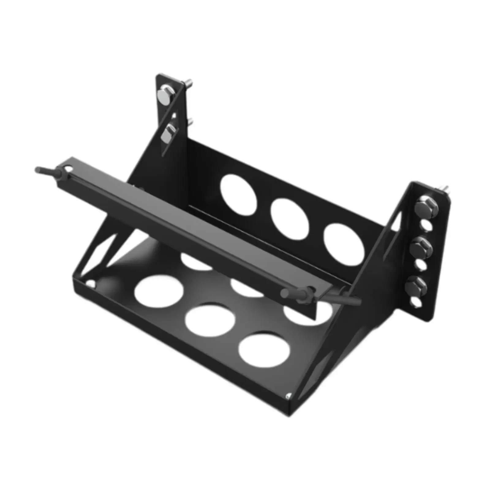 

Battery Box Tray Steel Adjustable Stable DIY for Drag RV Trailer