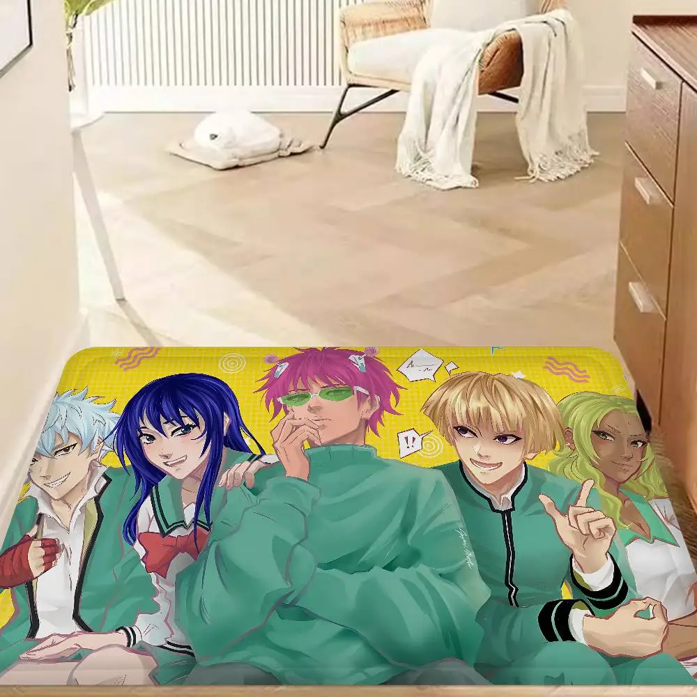 Anime Disastrous Life Of Saiki Entrance Door Mat Nordic Style Bedroom Living Room Doormat Home Balcony Anti-Slip Modern Home