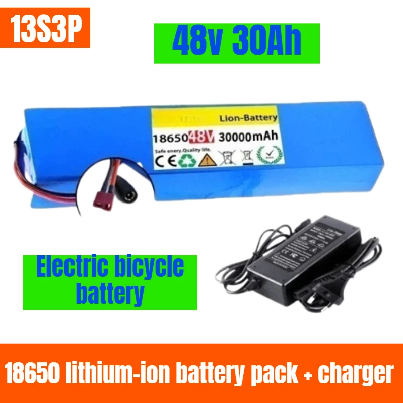 

13S3P Electric Bicycle Battery 48v 30Ah 18650 Lithium-ion Battery Pack+ Charger