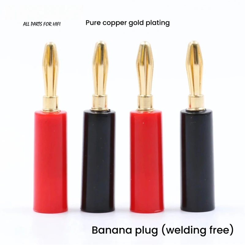 

Gold Plated Audio Jack Banana Plugs for DIY Musical Speaker Terminal Cables
