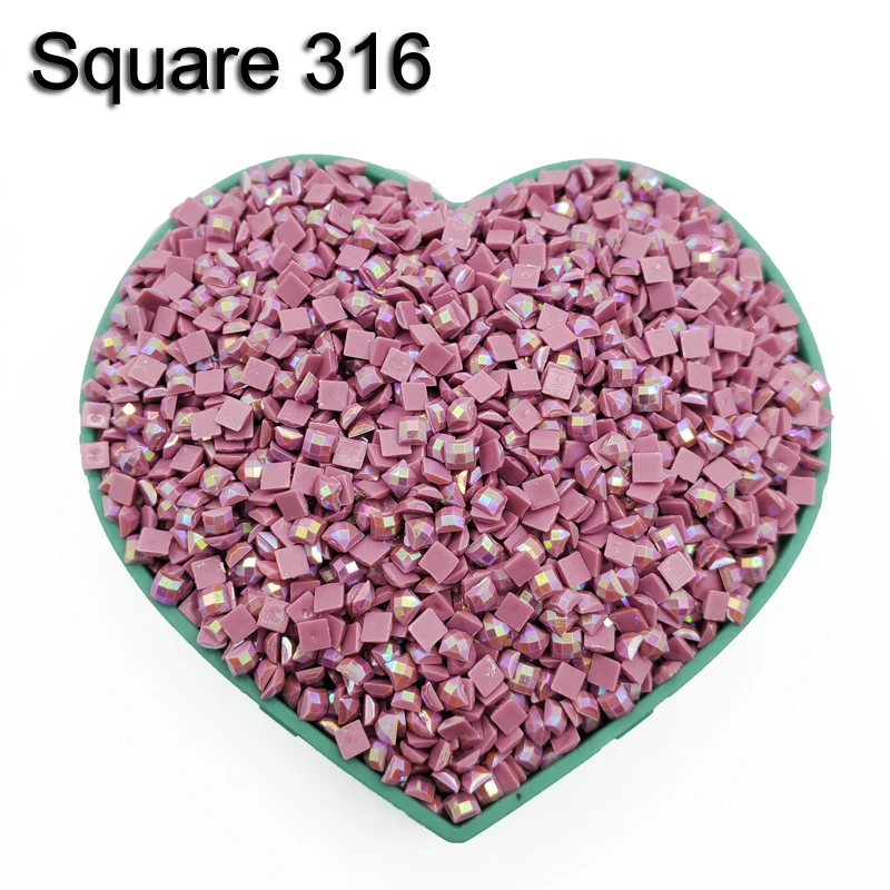 

2022 New AB Stone Square Drills For DIY Diamond Painting Embroidery Rhinestones Colorful Mosaic AB diamond Resin Electroplating