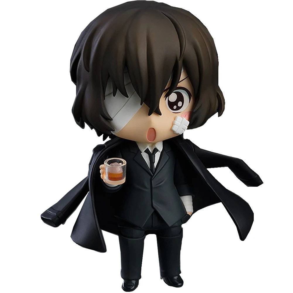 Japan Anime BSD Figures Dazai Osamu Movable head changing Action Figures Toy PVC Model Room Decor Collection Doll for Gifts