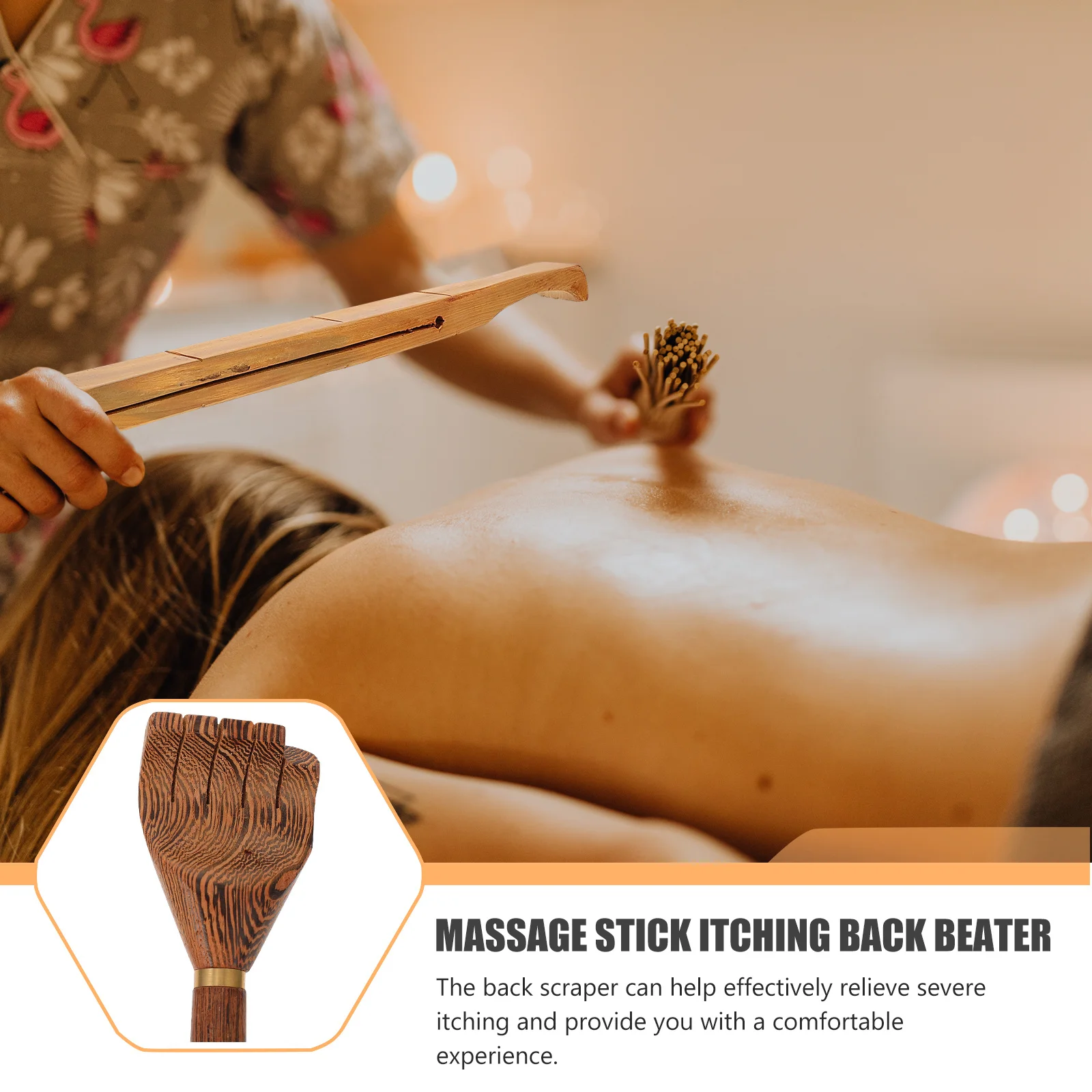 

1Pcs Durable Wooden Back Scratcher Long Handle Practical Portable Self Massage Claw Anti Itch Body Massager Tool