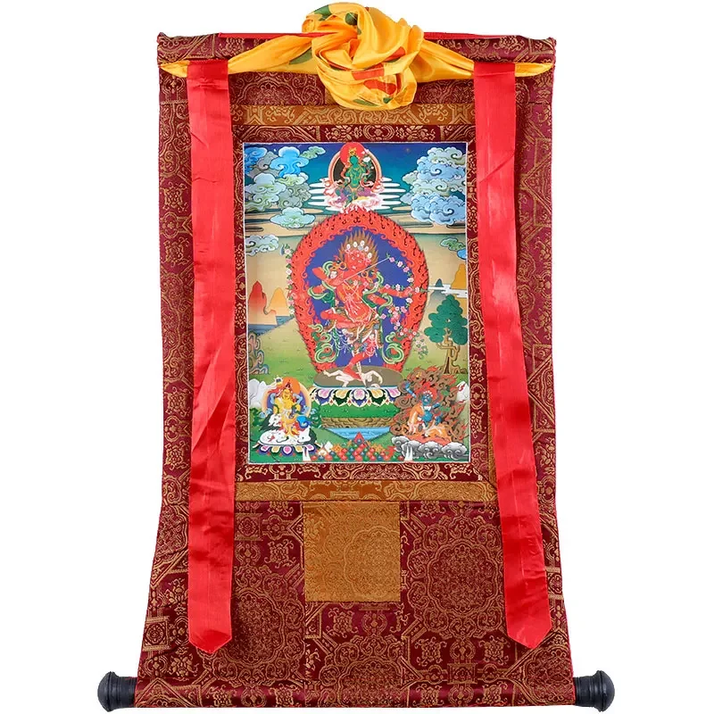 Tibetan Tantra Thangka as a Portrait of Ming Buddha, a Deity Love, a Living Room Decoration Painting