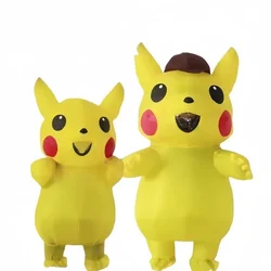 Kawaii Anime Pokemon Pikachu Inflatable Clothes Doll Prop Costume Children Halloween Adult Children Performance Clothes Dress Up