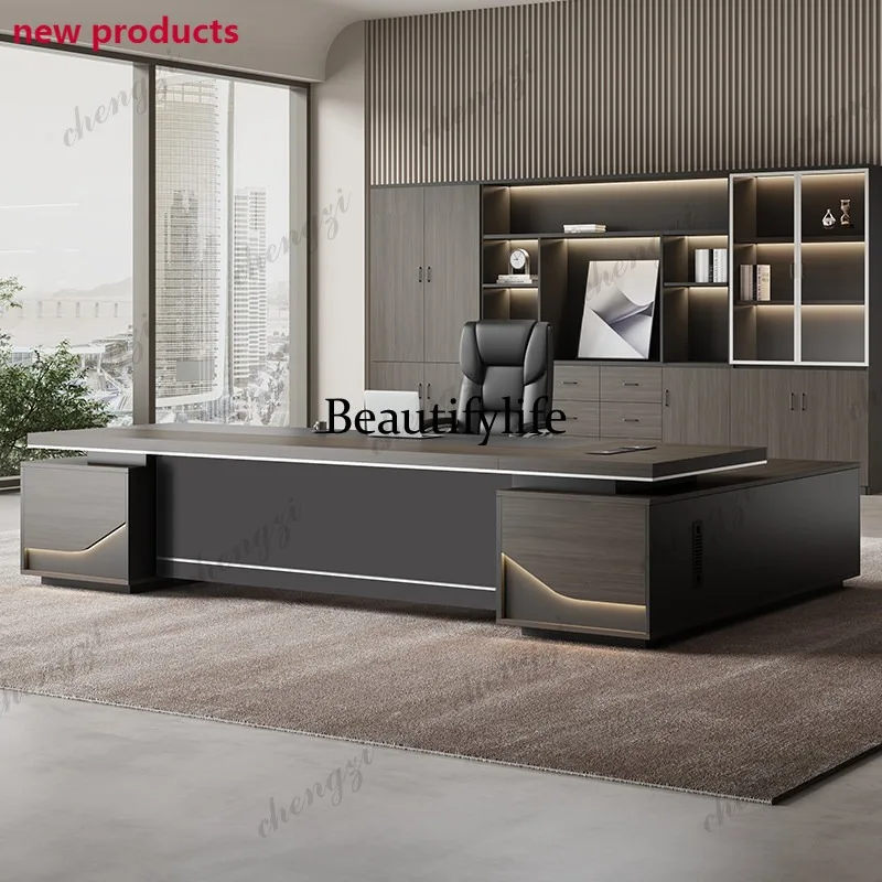 A68Boss office desk and chair combination simple modern president manager desk large desk office furniture
