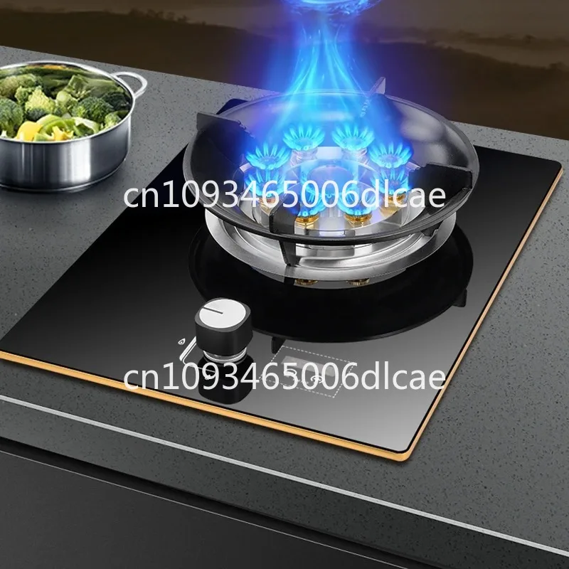 Gas stove, household high fire, single stove, desktop liquefied gas stove, timed day stainless steel embedded gas stove