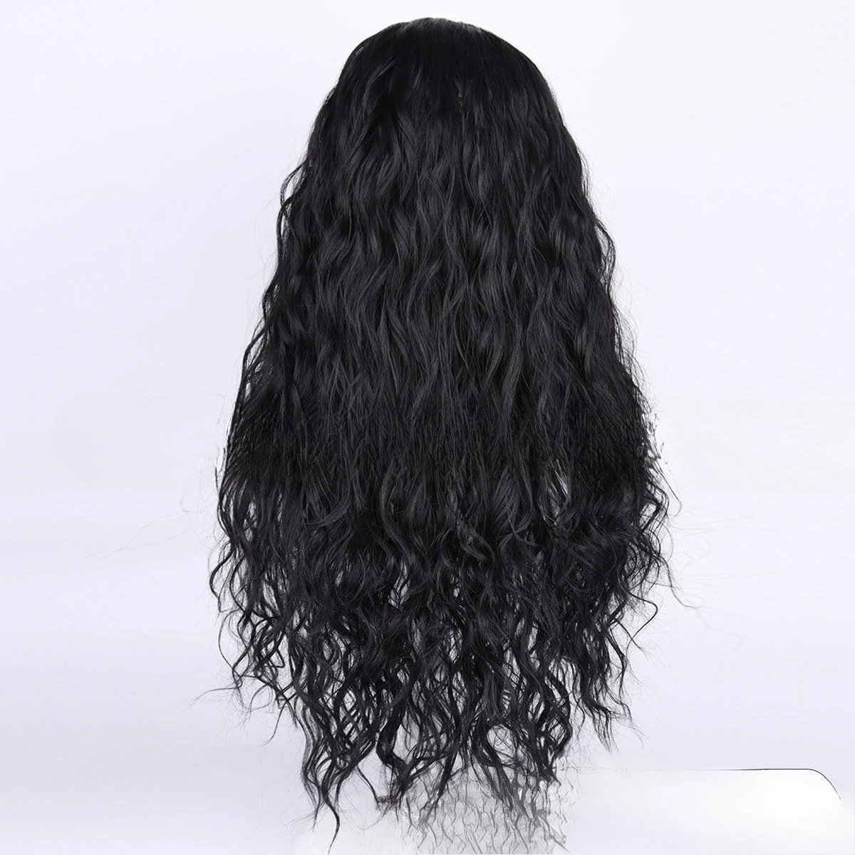 شعر مستعار من الصوف على الموضة الأوروبية والأمريكية، غطاء رأس كامل، شعر مجعد طويل عصري، نمط ساخن