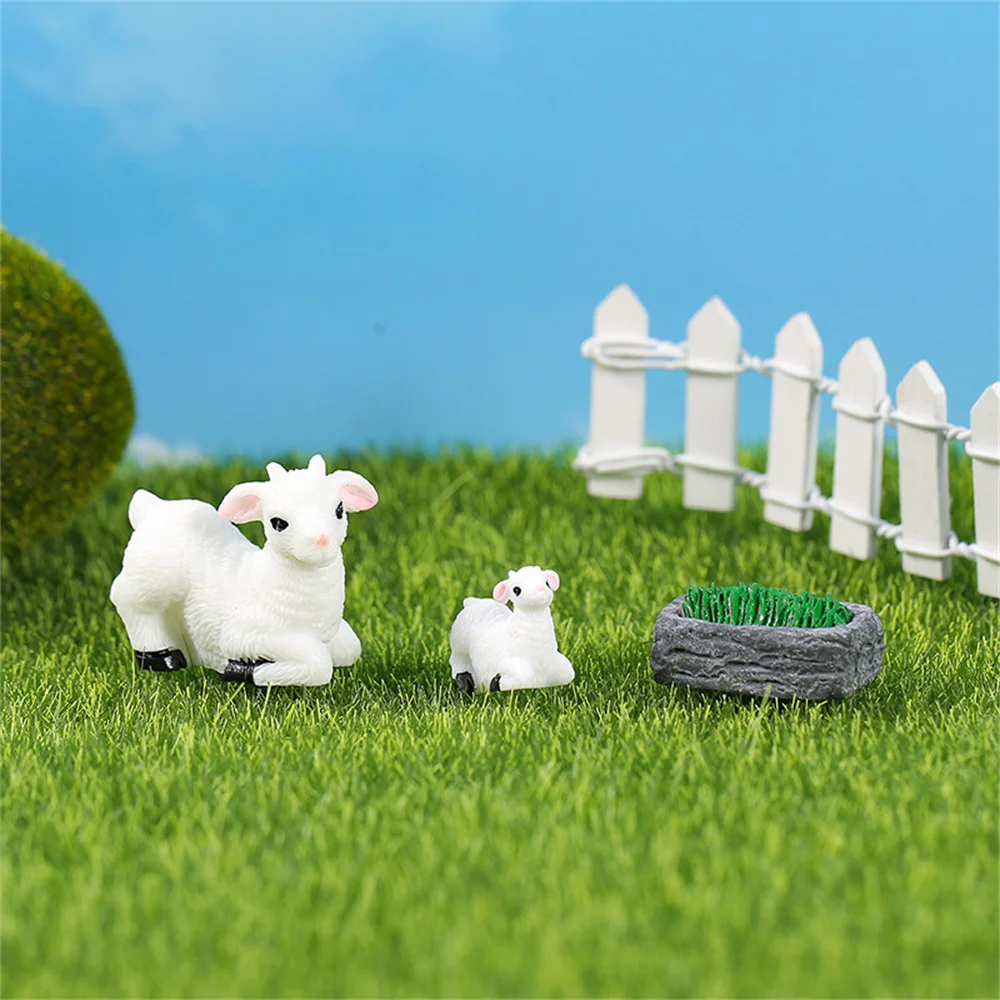 Cartoon Figurine Miniature Sheep, Animal Food Bowl, Windmill Sign, Fairy Garden, DIY Resin Crafts Accessories, Home Decorations