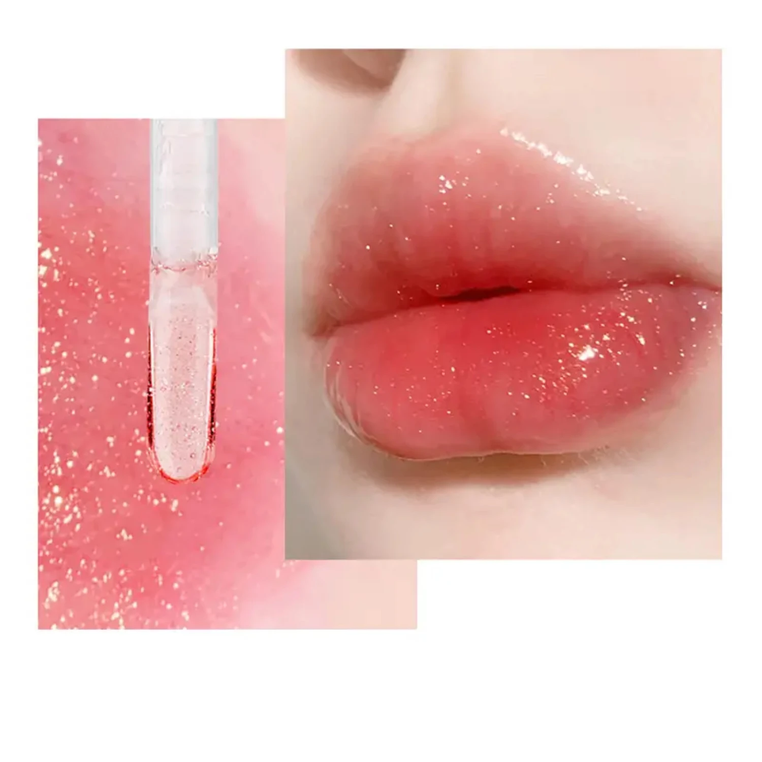쉬머링 글리터 립 글로스 모이스춰라이징 립 오일, 안티드라이 립 리퀴드 글레이즈 미러