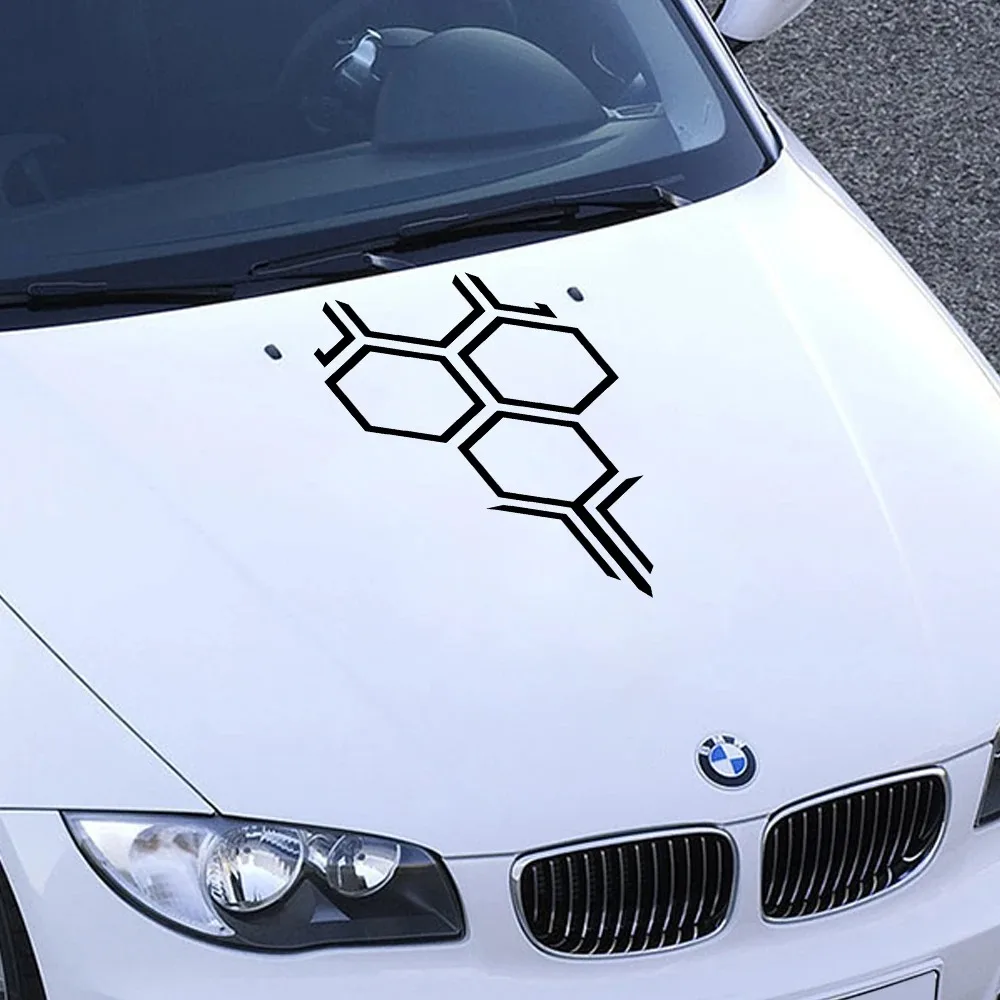 غطاء غطاء محرك السيارة العالمي ملصق أحجام مختلفة الرسومات العسل الفينيل فيلم ديكور ملصق مائي السيارات SUV الضبط الخارجي الملحقات #3