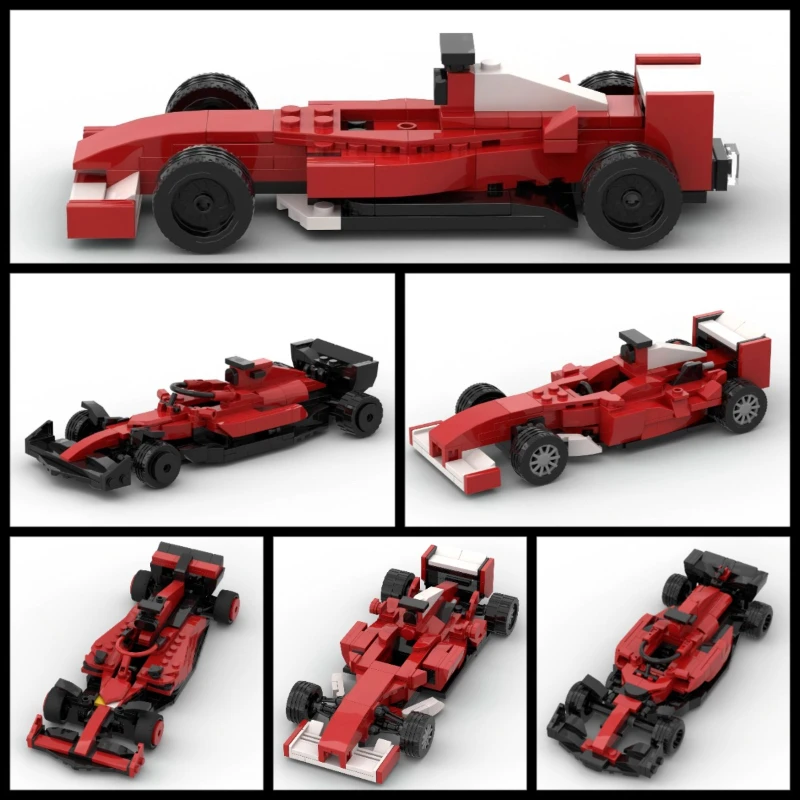 

Городские скоростные гонки F2004 Строительные блоки MOC F1 Formula Мини Красная модель спортивного автомобиля Детские сборные игрушки Подарок на день рождения для мальчика Орнамент