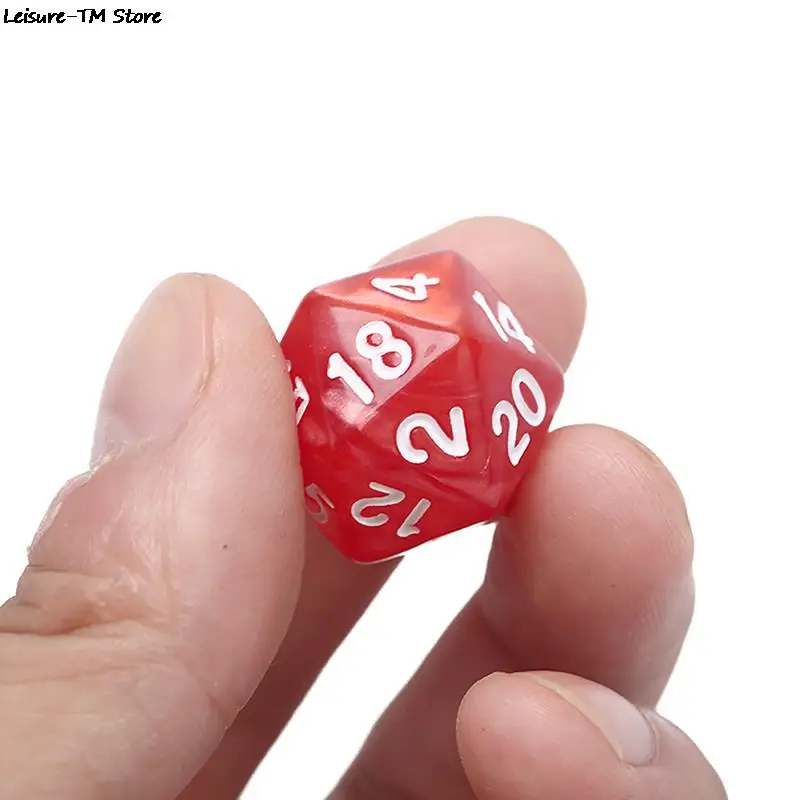 1 PC Durable Pearlized D20 Dice Acrylic 20 Sided Dice for Board Game