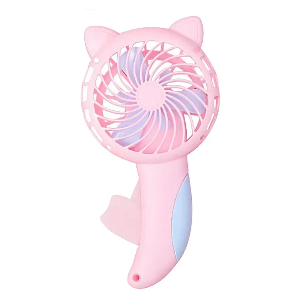 Convenient  Practical Handheld Manual Cooling Fan Cat Design Student Fan High Velocity   for Summer