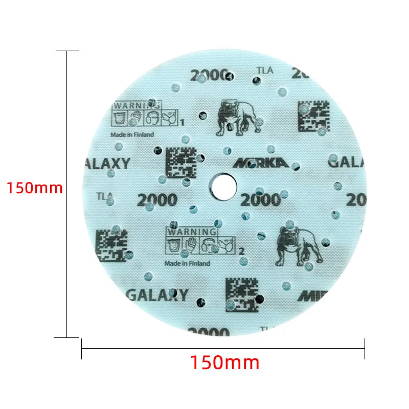 GALAXY Mirka Car Beauty Dry Sanding Sandpaper Round 6 Inch 150mm Flocking for Woodworking Furniture Hardware Polishing