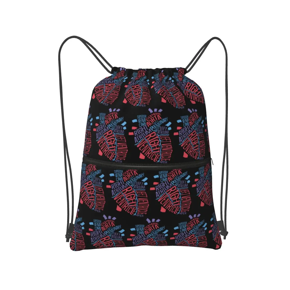 

Anatomical Hu He Cardiology Medical Cardiac Nurse Backpacks Fashion Drawstring Bags Sports Bag Book Bags for Man Woman School