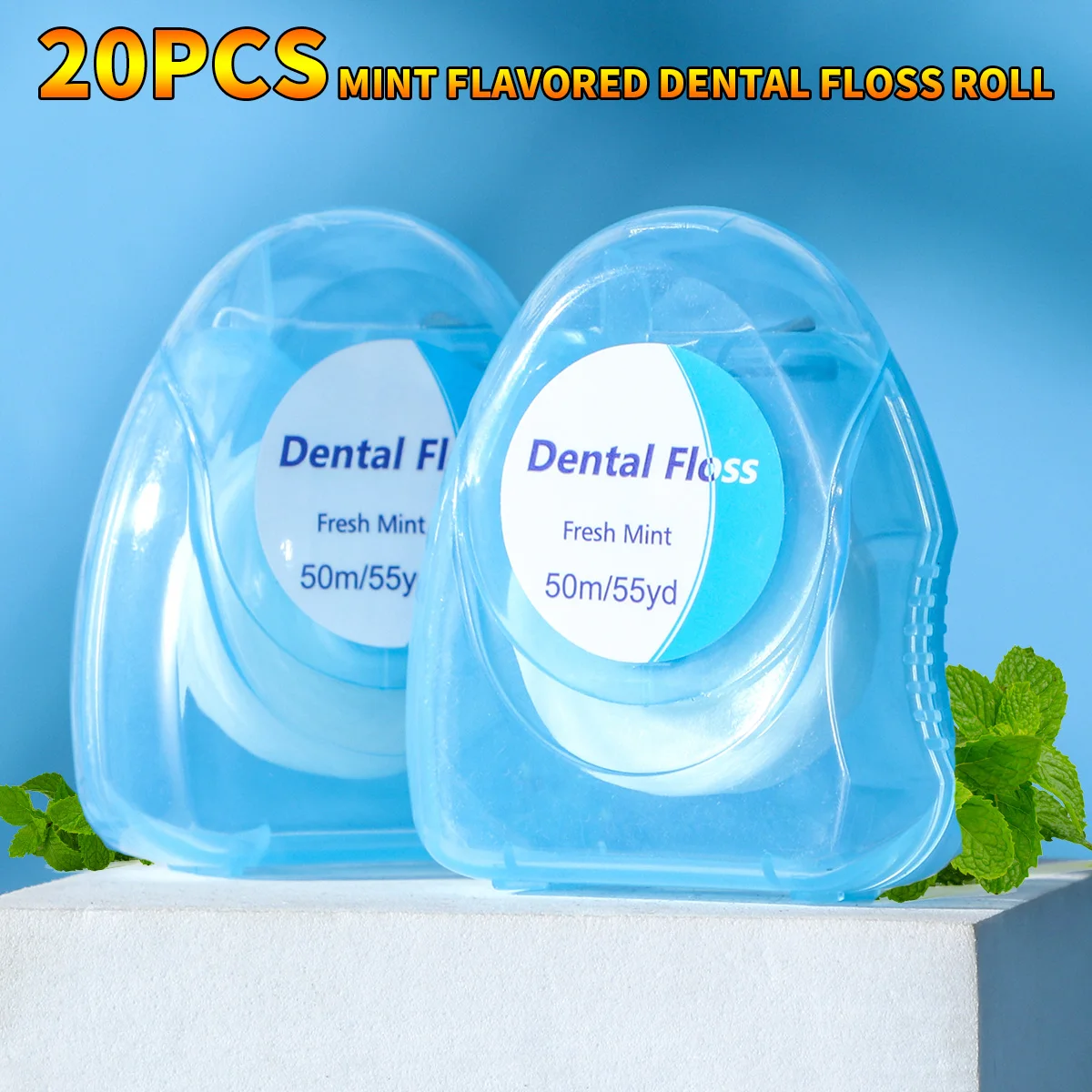 20PCS/12PCS/6PCS/2PCS Dental Floss Roll Dental Flosser Interdental Brush - Mint Flavor, Teeth Stick Toothpicks Floss Pick Hygien