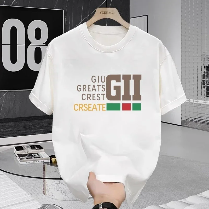 

2025 New Luxury Brand Letter Printed T-shirts for Men and Women Short Sleeved T-shirts High Quality Men's Clothing Street Wear