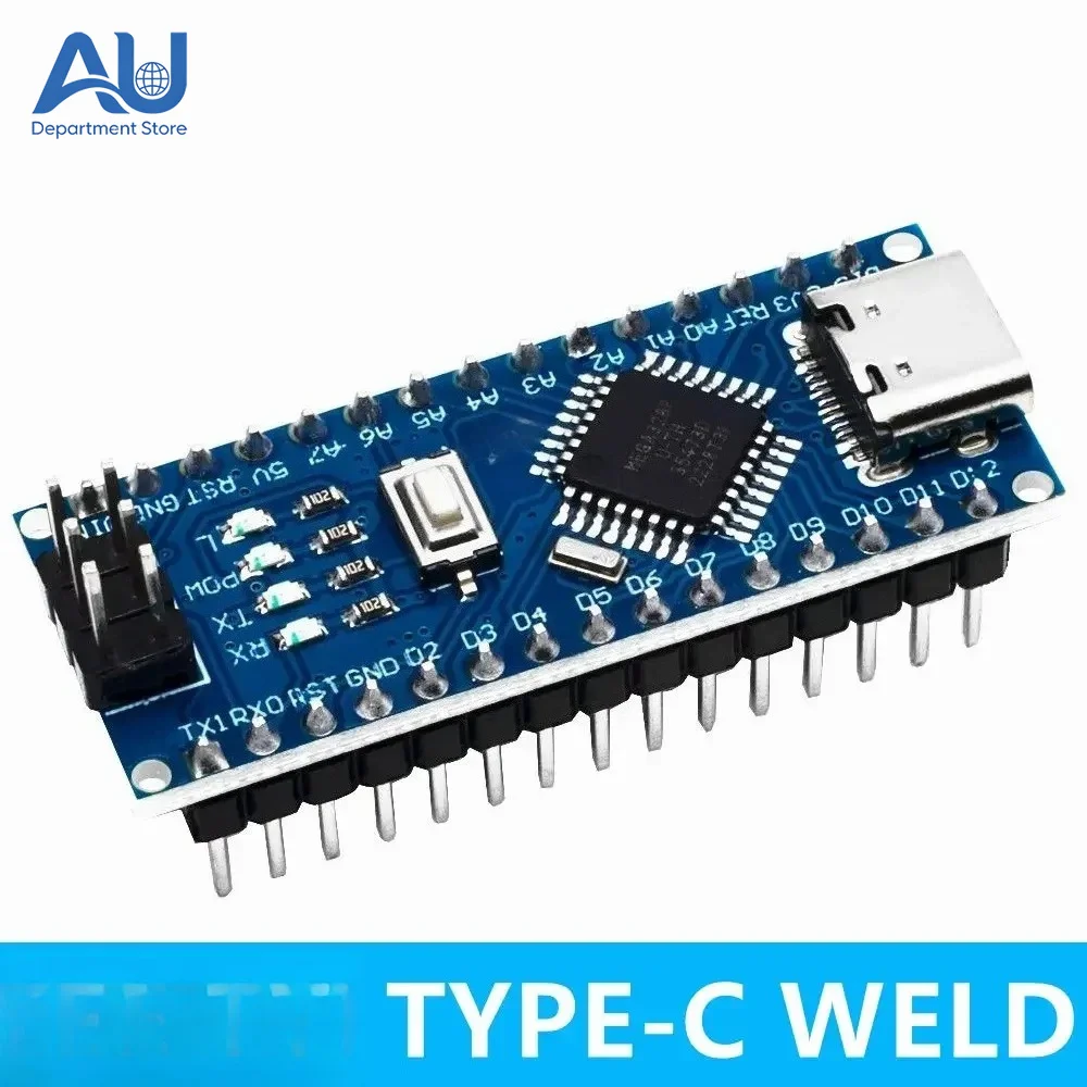 10pcs Nano 3.0 CH340 Type-C USB Driver ATMEGA328P Mini Development Board with Bootloader