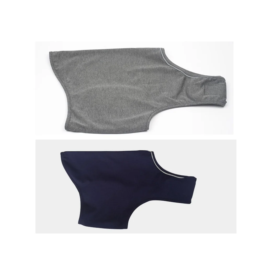 

Anti-Anxiety Dog Jacket Size S Gray Double-Sides Cloth Easy Wear Emotional Pet Anxiety Jacket Barking Reduce Coat