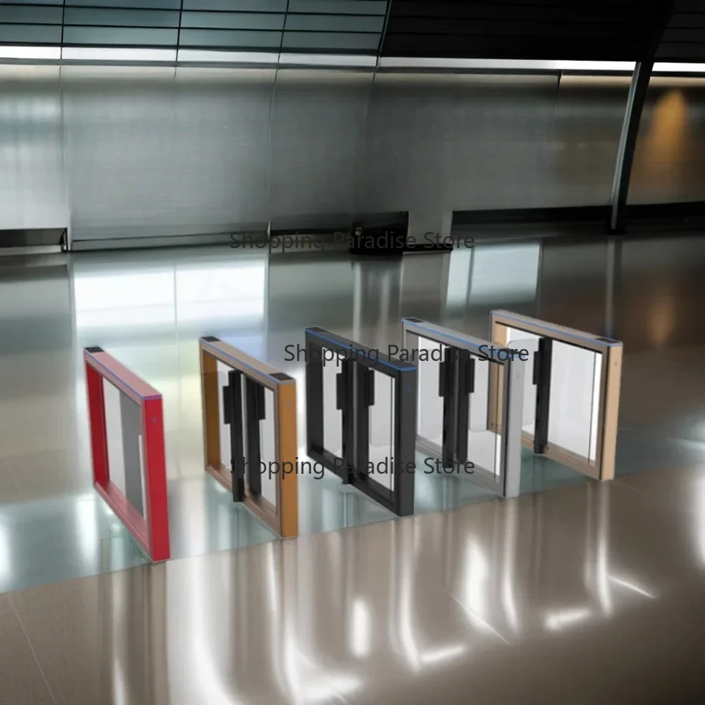 Elegant High-Speed Face Recognition & Card Access Control Gate Swing Turnstile Anti-crush Efficient Entrance System for Security