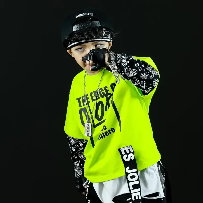 

Hip-hop suit, boy drum set performance costume, Korean skateboard sportswear, zumba costume, 4-16 years old