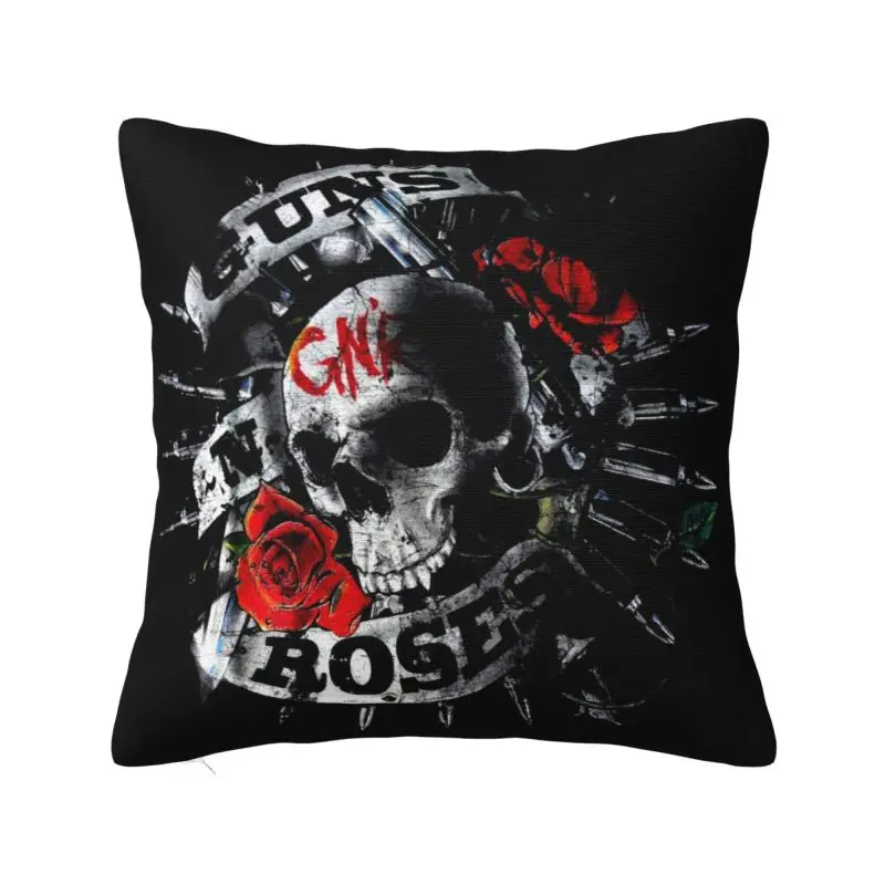 Guns N Roses Heavy Metal Luxury Throw Pillow Cover Home Decorative Bullet Logo Car Cushion