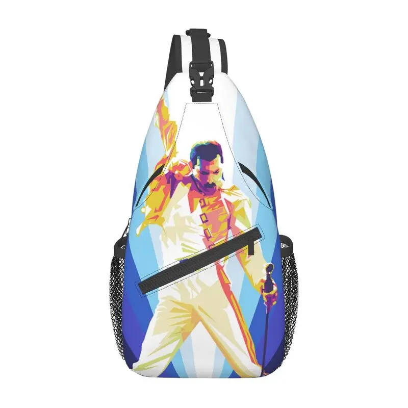 

Fashion Freddie Mercury Sling Bag for Cycling Camping Men's Crossbody Chest Backpack Shoulder Daypack