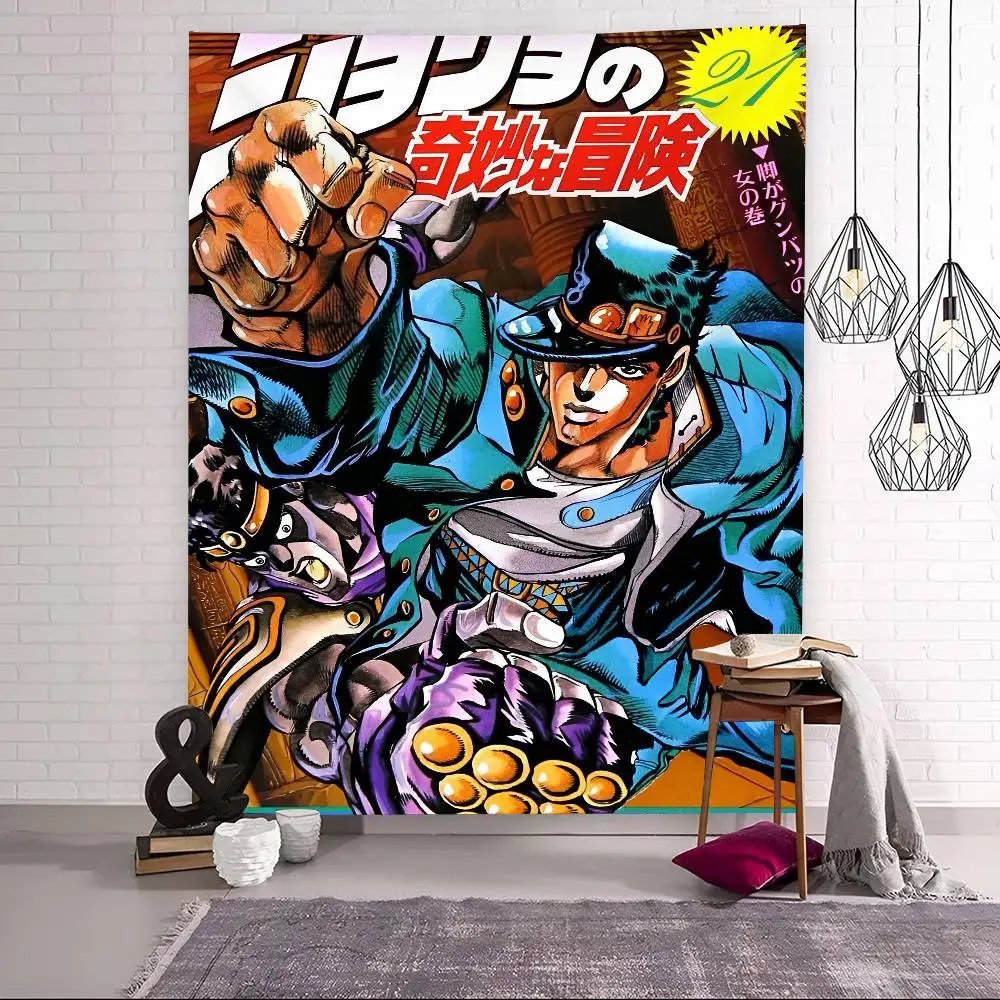 Jojo Anime Vol Wandteppich für Wohnzimmer, Zuhause, Wohnheim, Dekoration, japanischer Wandteppich