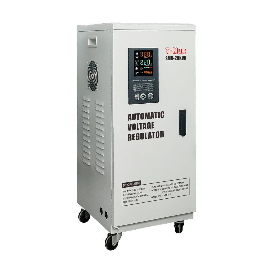 Top Power Efficient 20KVA Servo LED Display Single Phase Automatic Voltage Regulator Stabilizer