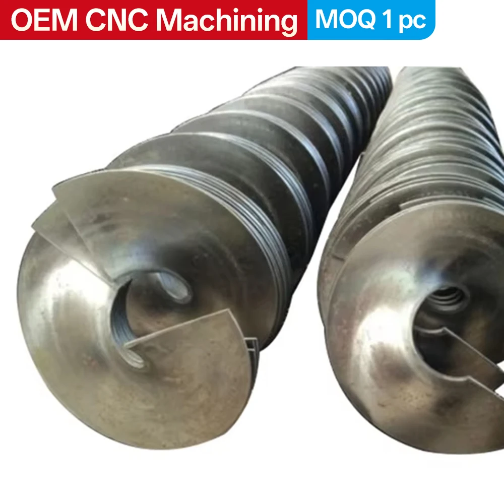 Spiral Blade Screw Auger Screw Feeder Groove Feeder Custom High Speed Steel Shaft Planer Blade Food Machine Spiral Cutter Head