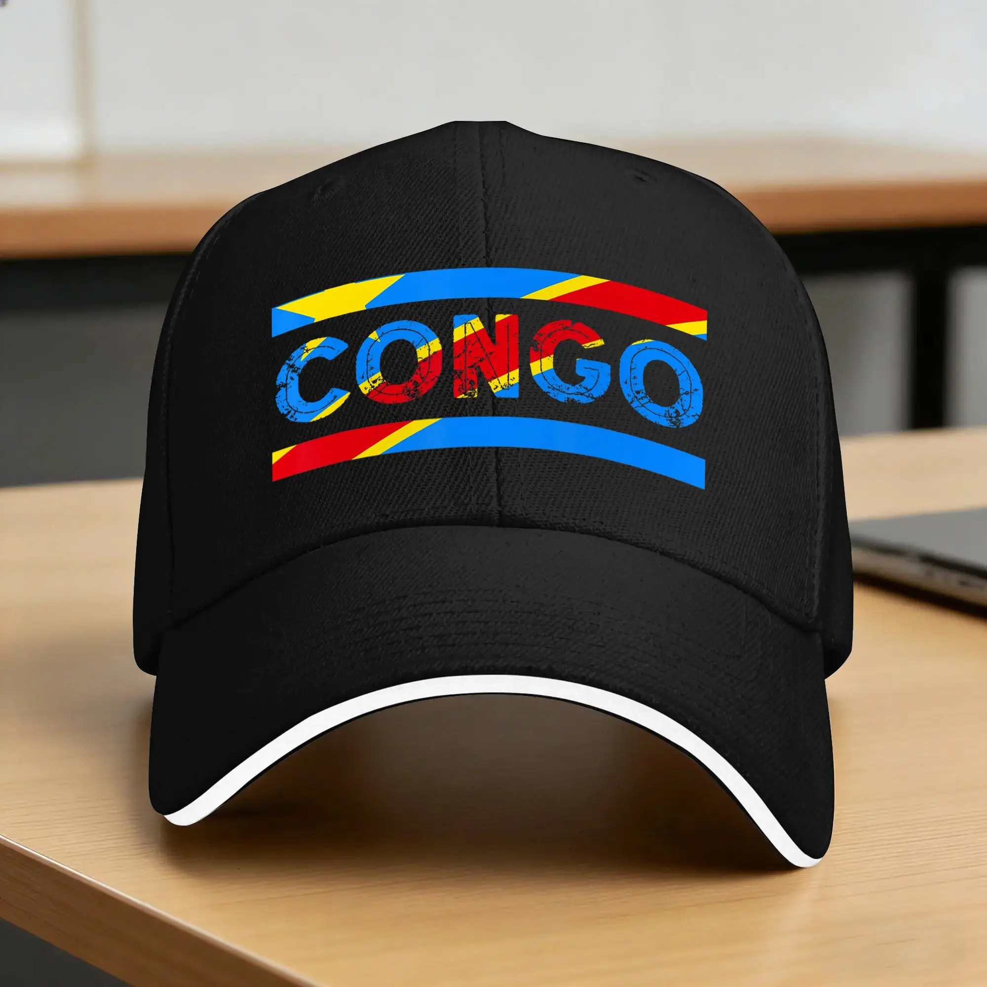Summer Democratic Republic Of Congo Congolese Flag Congolese Baseball Cap Outdoor Gym Fitted Trucker Hat Men Sun Snapback Cap