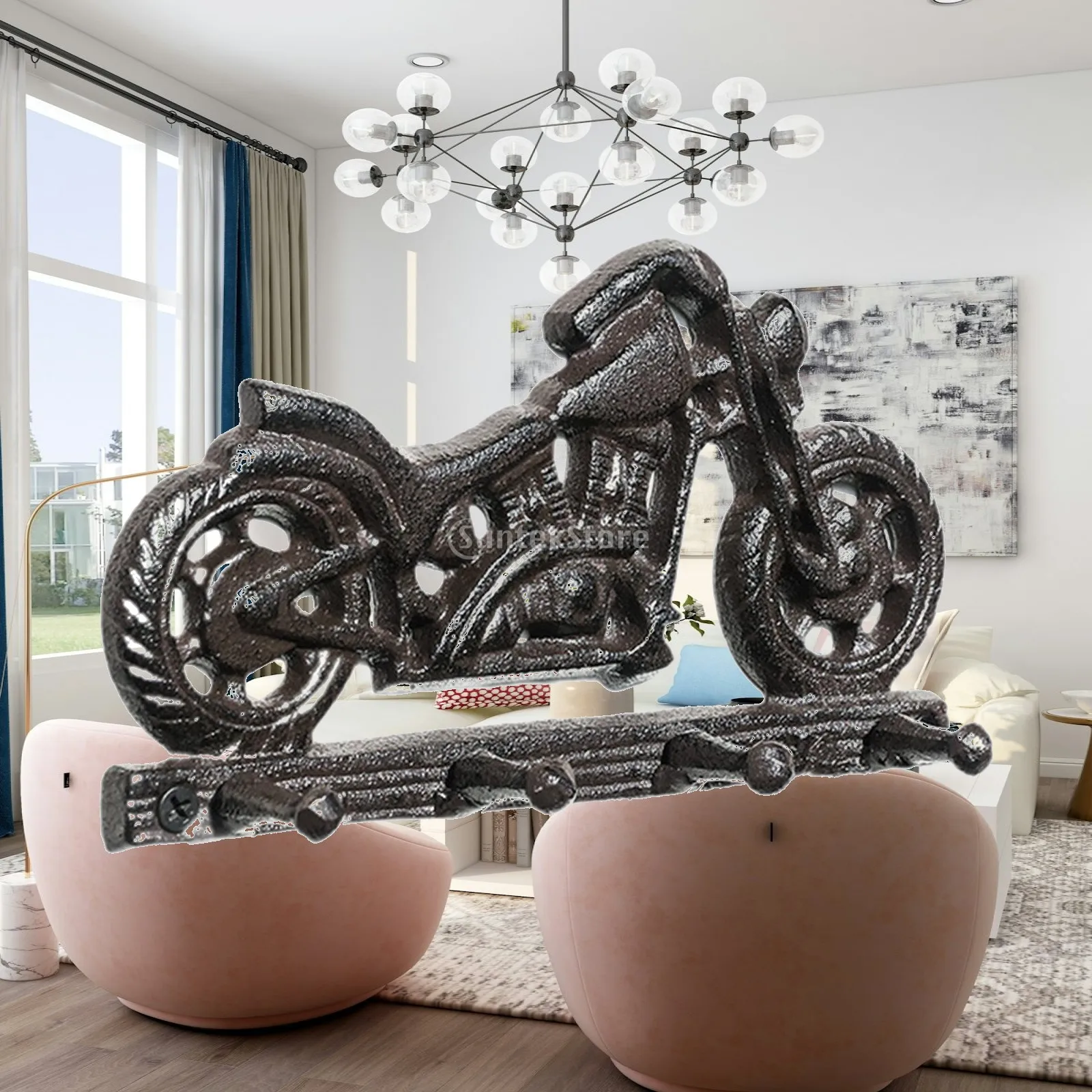 -shaped Wall-mounted Key Rack, Made of Iron, for Entrance And Hallway.