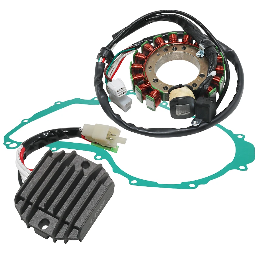 

Motorcycle Stator Coil & Regulator Rectifier & Gasket Generator Cover Set For Yamaha YFM350 YFM350U Big Bear 350 2WD Accessories