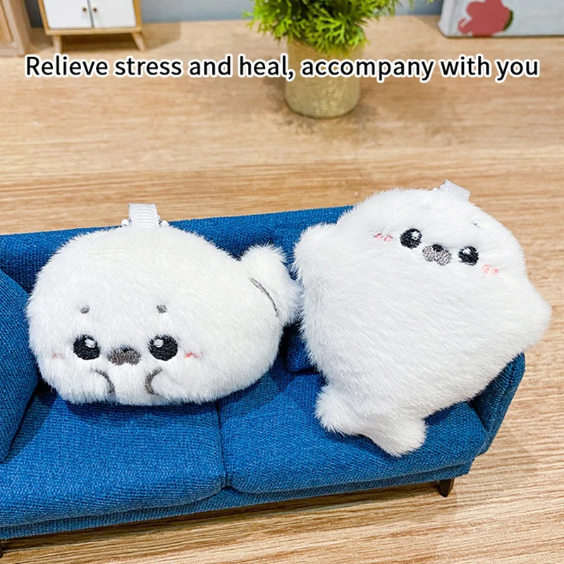 1/2 pièces mignon bébé sceau poupée en peluche pendentif dessin animé en peluche porte-clés océan jouet Souvenir sceau pendentif cadeau poupée sac pendentif cadeau