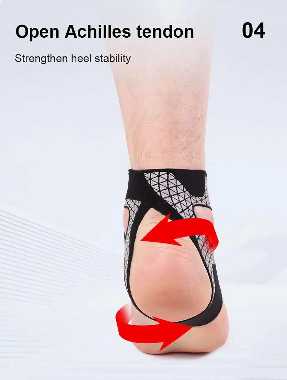 1-10 Stück S/M/L Leichte, atmungsaktive Knöchelbandage mit verstellbarem Riemen, Sportverletzungsschutz für die Vorbeugung von Verstauchungen im Fitnessbereich – Detail 6